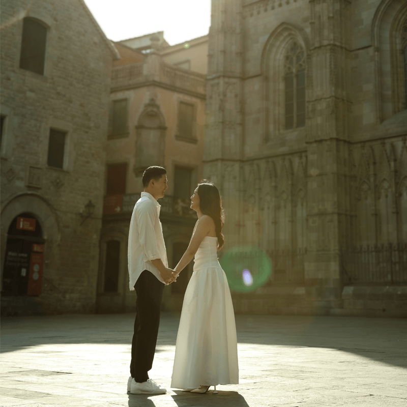 Couple getting engaged