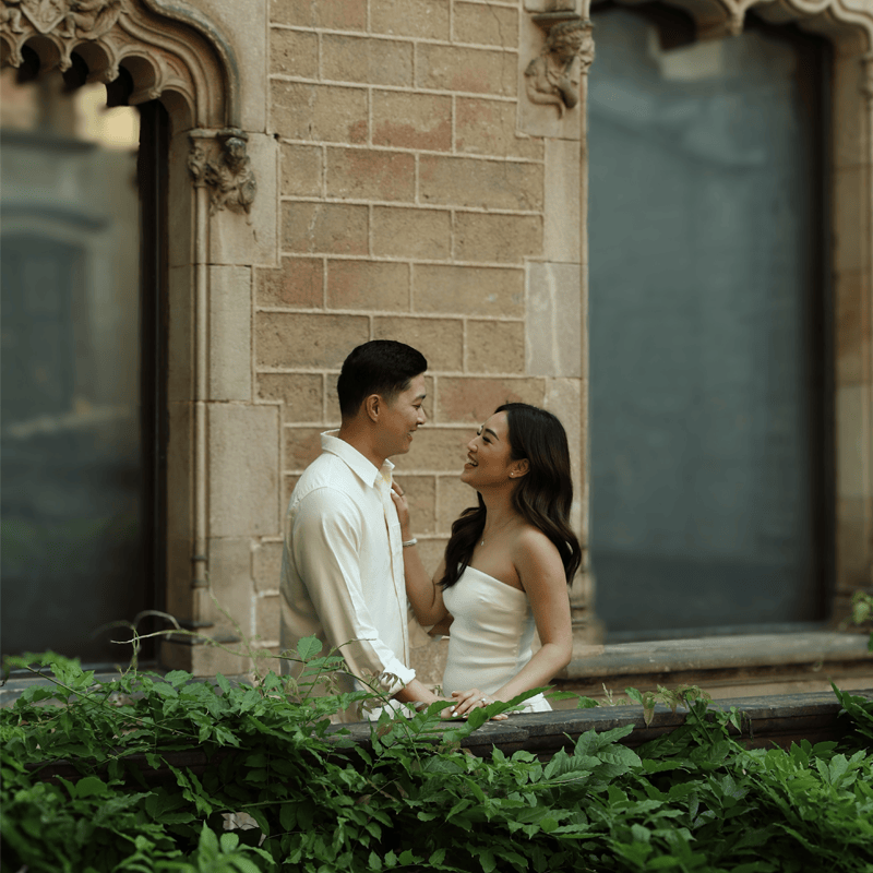 Couple getting engaged