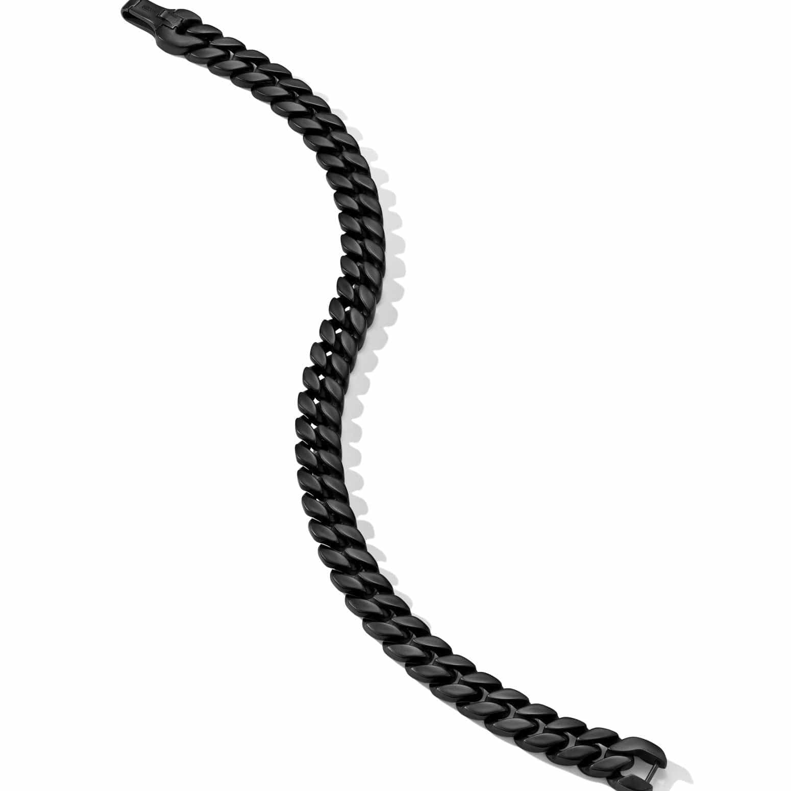 Curb Chain Bracelet in Black Titanium, 8mm