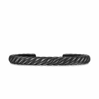 Sculpted Cable Cuff Bracelet Black Titanium, 7mm