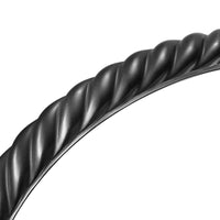 Sculpted Cable Cuff Bracelet Black Titanium, 7mm