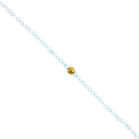18K Yellow Gold Blue Topaz Bead Bracelet