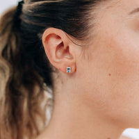 Anzie 14K Yellow Gold Cleo Swiss Blue Topaz Baguette Earrings