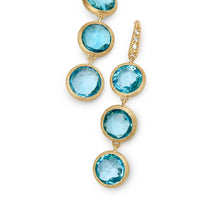 Marco Bicego Jaipur 18K Yellow Gold Blue Topaz Drop Earrings