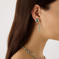 Marco Bicego Jaipur 18K Yellow Gold Blue Topaz Drop Earrings