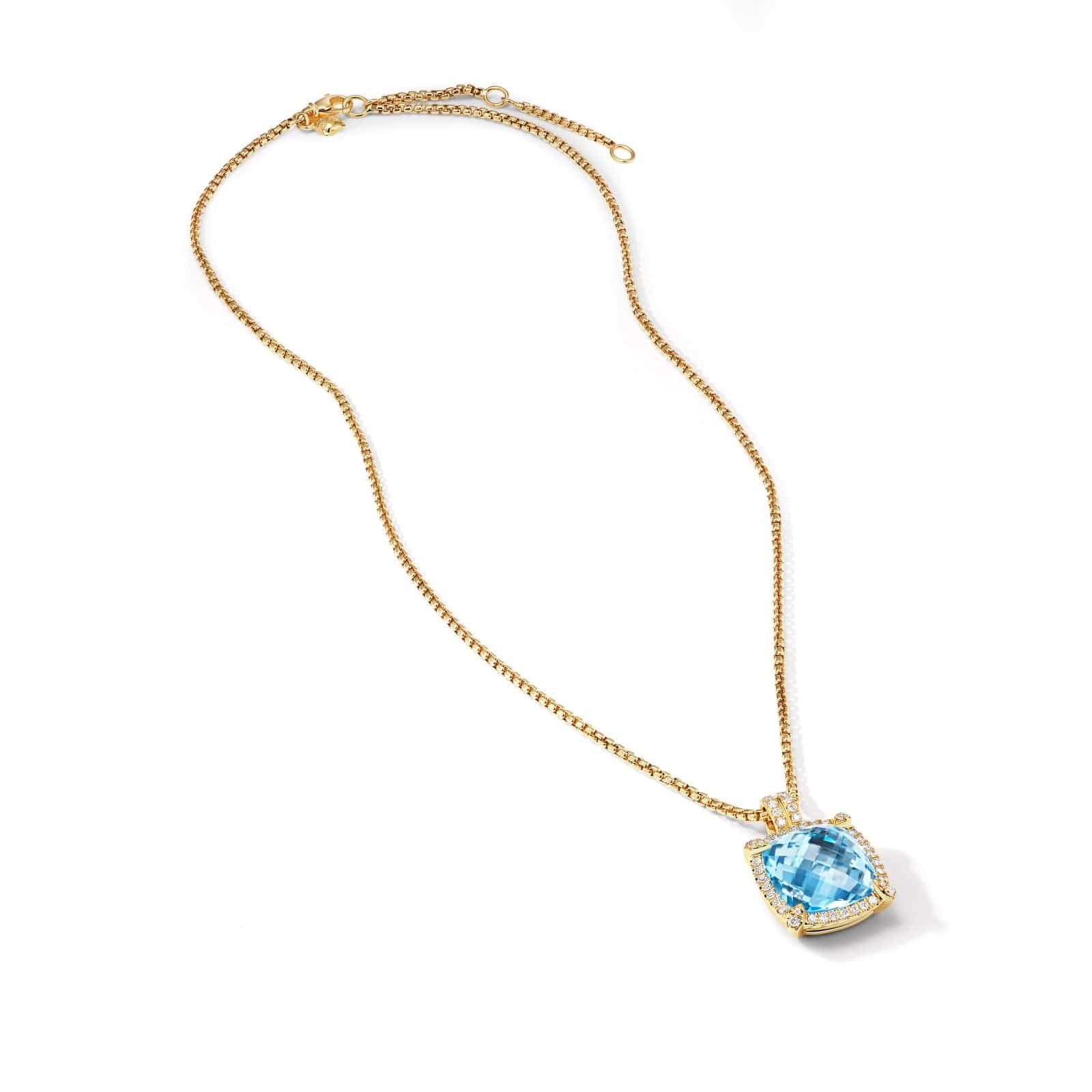 Chatelaine® Pavé Bezel Pendant Necklace