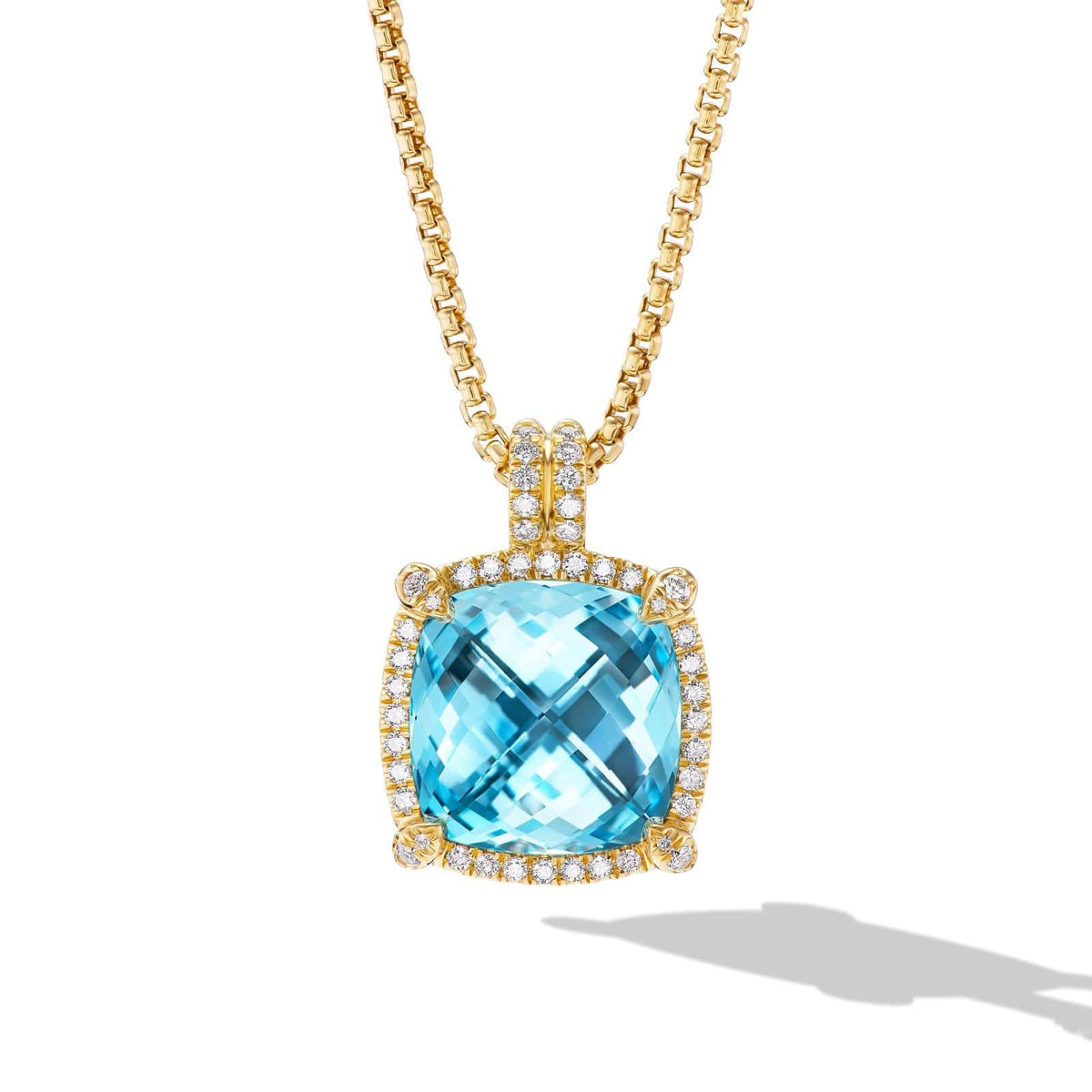 Chatelaine® Pavé Bezel Pendant Necklace