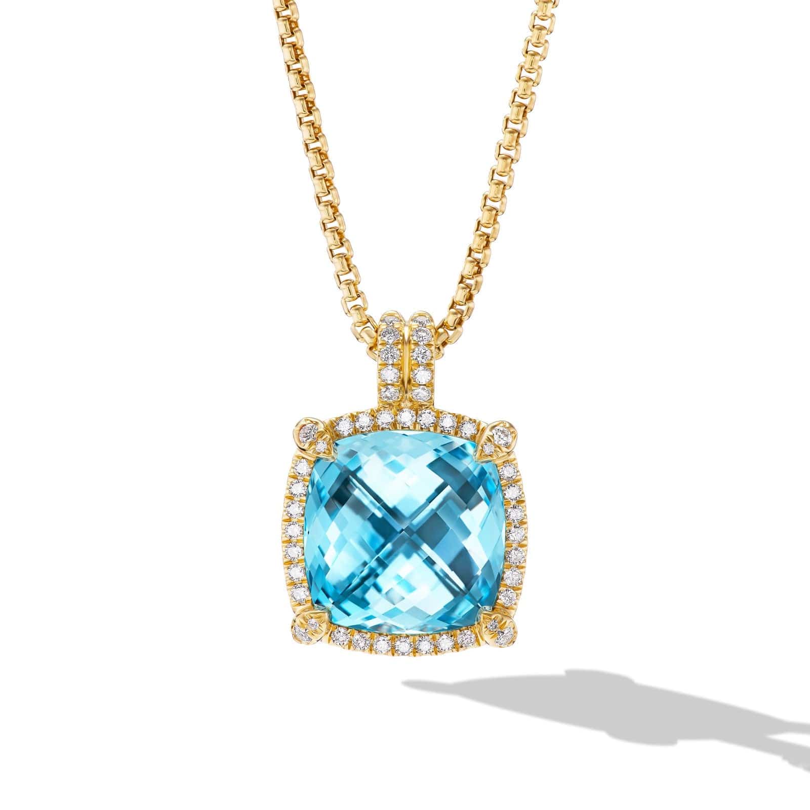 Chatelaine® Pavé Bezel Pendant Necklace