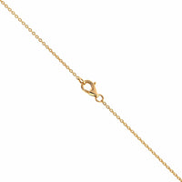 18K Yellow Gold Blue Topaz Diamond Pendant Necklace