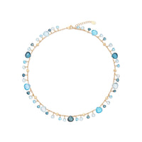 Marco Bicego 18K Yellow Gold Paradise Mixed Blue Topaz Necklace