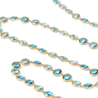 Marco Bicego Jaipur 18K Yellow Gold Blue Topaz Long Necklace