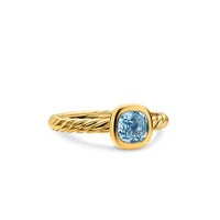 DY Mercer® Color Cable Ring 18K Yellow Gold with Sky Blue Topaz, 5.5mm