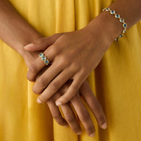 Marco Bicego Jaipur 18K Yellow Gold Blue Topaz Ring