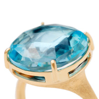 Marco Bicego Jaipur 18K Yellow Gold Blue Topaz Cocktail Ring