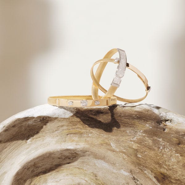 Marco Bicego Yellow Gold and Diamond Bangles