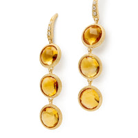 Marco Bicego Jaipur 18K Yellow Gold Citrine Drop Earrings