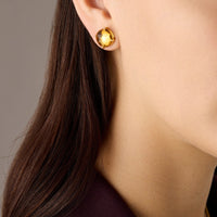 Marco Bicego Jaipur 18K Yellow Gold Citrine Stud Earrings