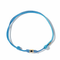 Luis Morais 14K Yellow Gold Ingot and Blue Ombre Cord Bracelet
