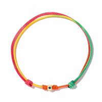 Luis Morais 14K Yellow Gold Tetra, Blue Sapphire, and Rainbow Cord Bracelet