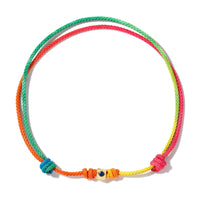 Luis Morais 14K Yellow Gold Tetra, Blue Sapphire, and Rainbow Cord Bracelet