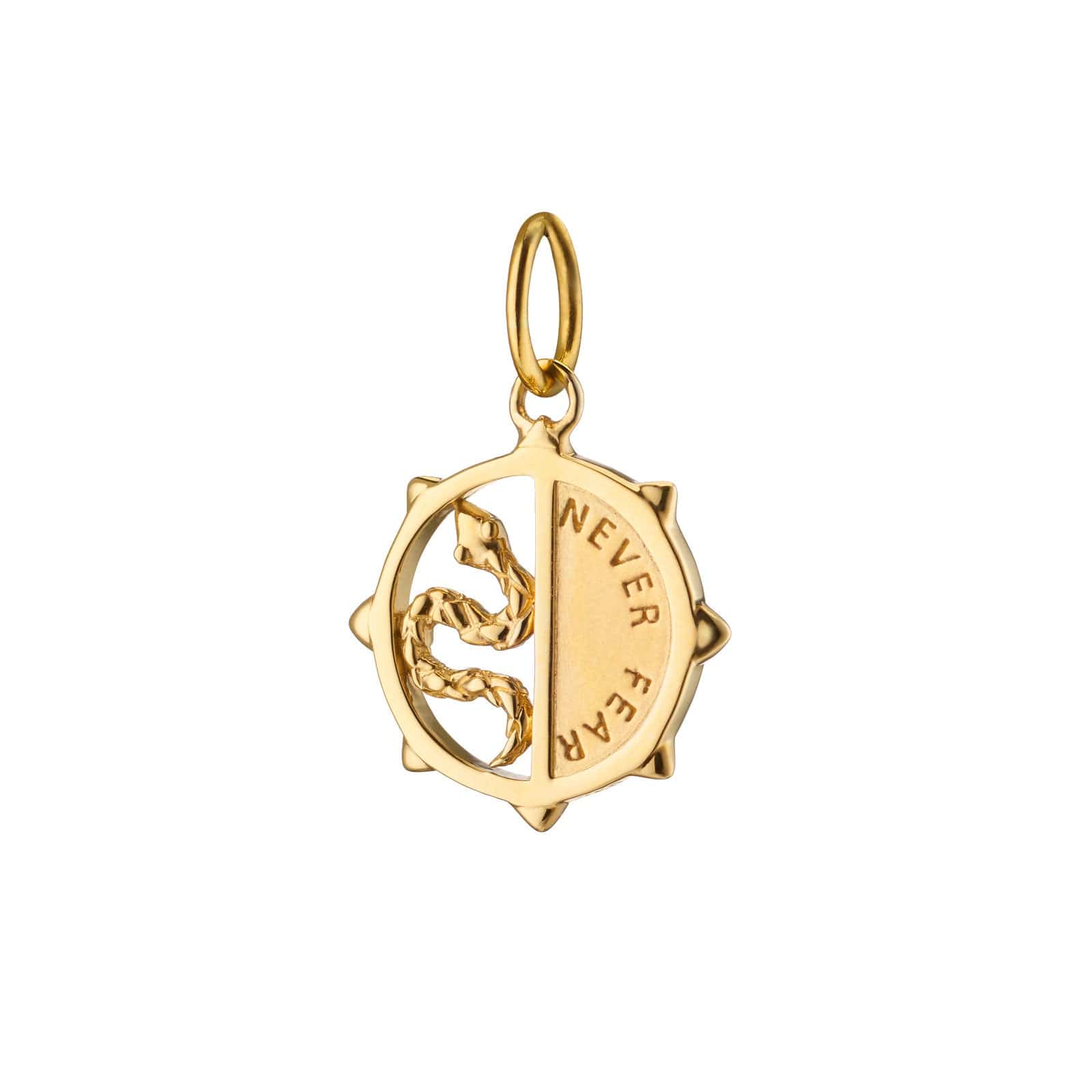 18K Yellow Gold Snake Charm