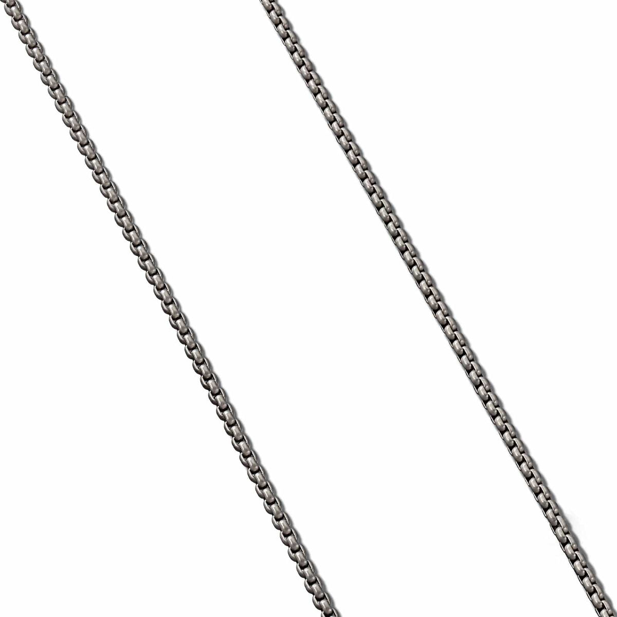 Box Chain Necklace Grey Titanium, 2.7mm