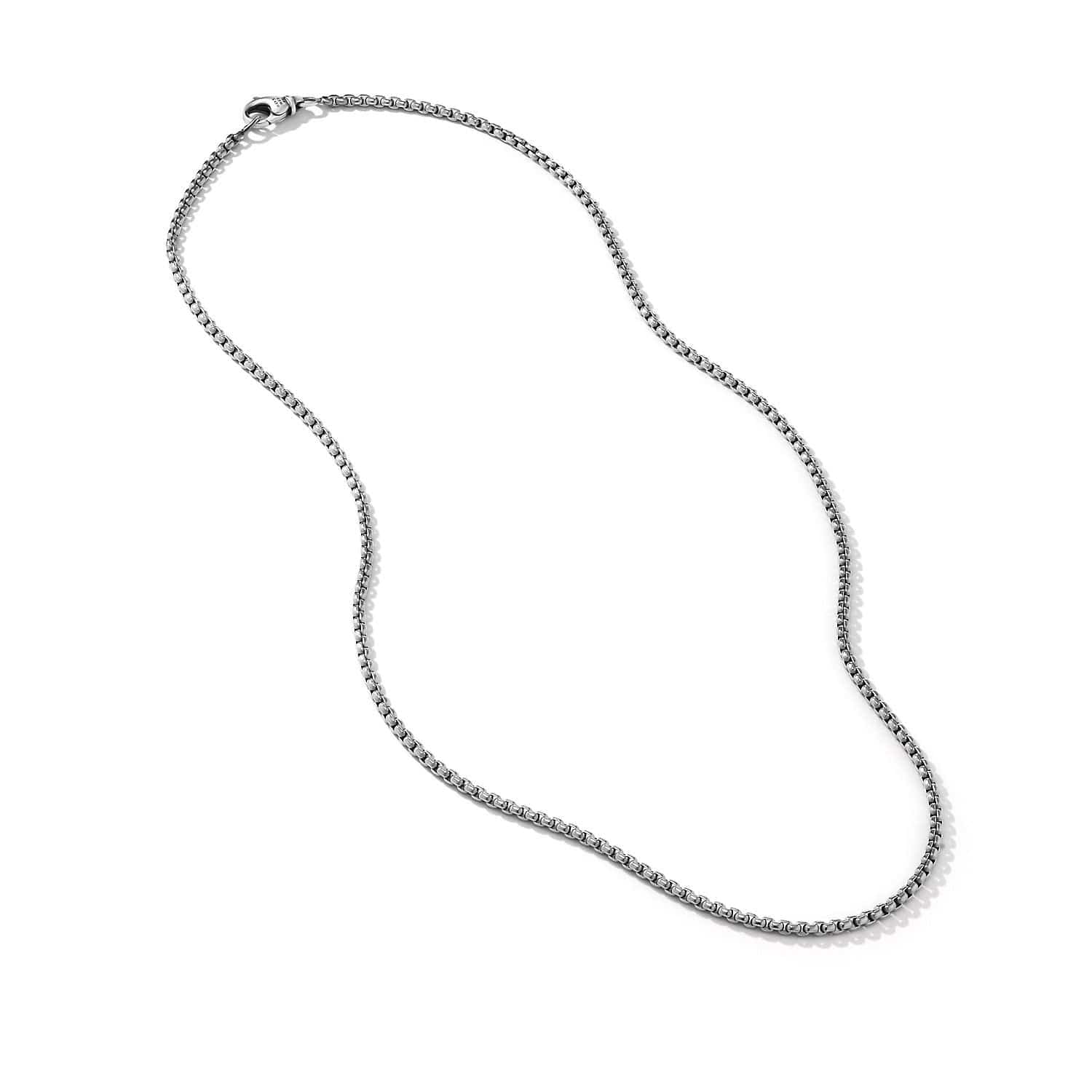 Box Chain Necklace Grey Titanium, 2.7mm