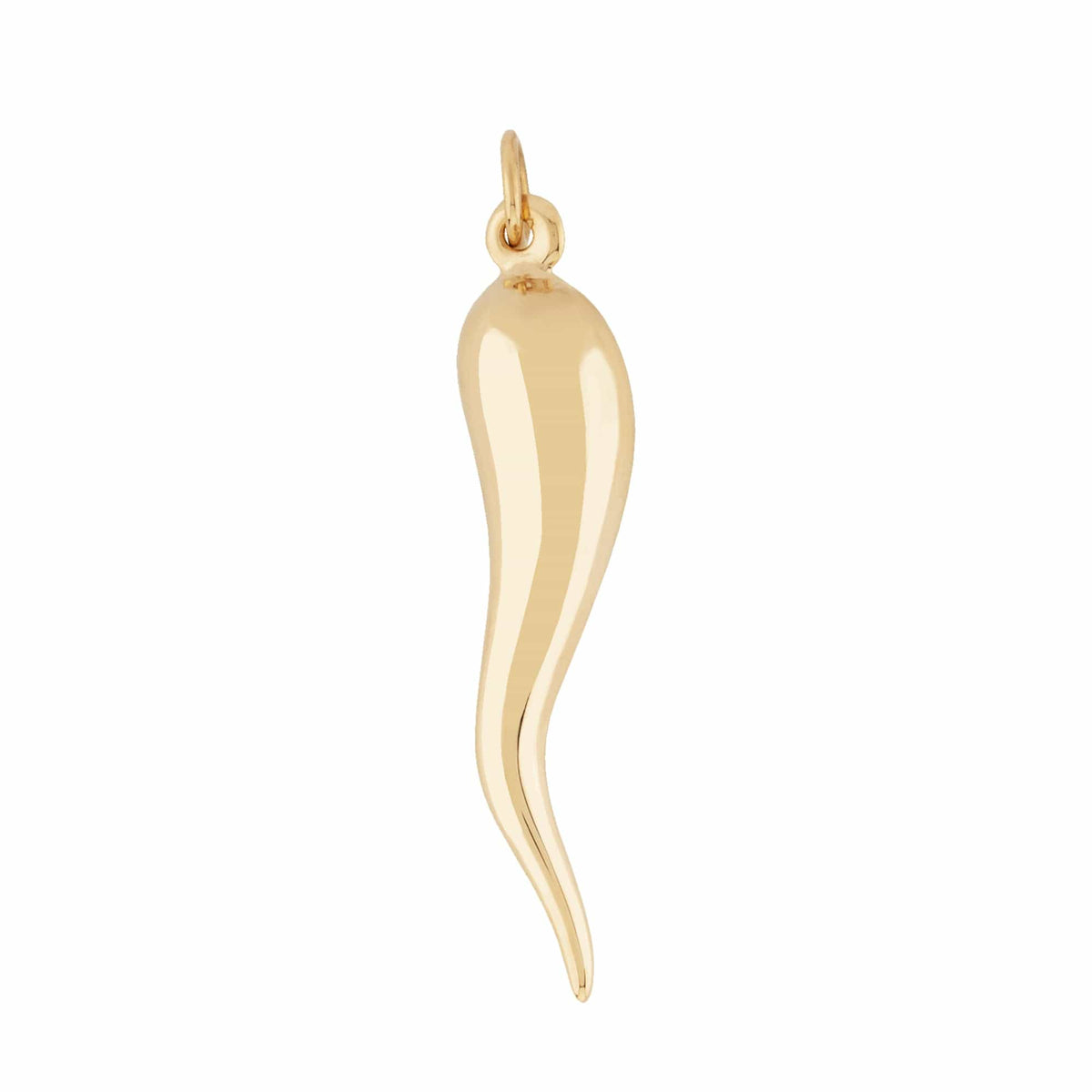 14K Yellow Gold Italian Horn Charm