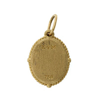 18K Yellow Gold North Star White Sapphire Crystal Charm