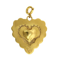 Christina Alexiou 18K Yellow Gold Rhodochrosite Heart Pendant