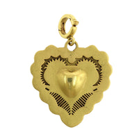 Christina Alexiou 18K Yellow Gold Pink Tourmaline Heart Pendant