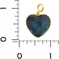 Christina Alexiou 14K Yellow Gold Blue Labradorite Heart Charm