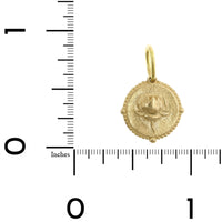 14K Yellow Gold Small Lotus Flower Charm