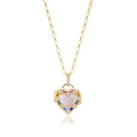 Sorellina 18K Yellow Gold Heart Shaped Push Button Locket