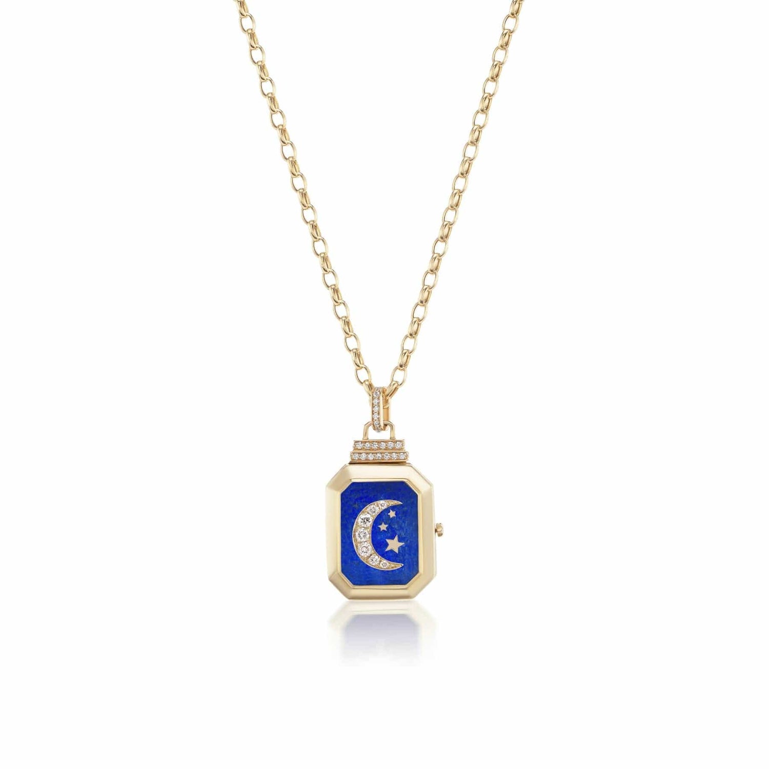 Sorellina 18K Yellow Gold Lapis Amulet Locket – Long's Jewelers