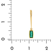 Suzy Landa 18K Yellow Gold Green Tourmaline and Diamond Lolli Pendant