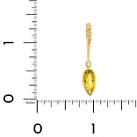 Suzy Landa 18K Yellow Gold Yellow Tourmaline and Diamond Lolli Pendant