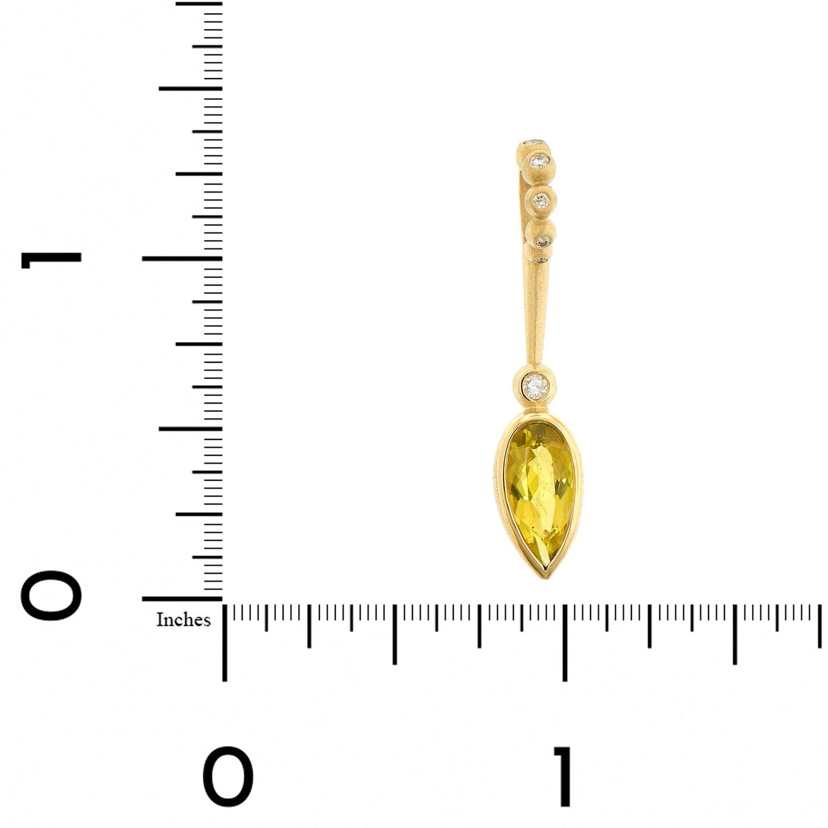 Suzy Landa 18K Yellow Gold Yellow Tourmaline and Diamond Lolli Pendant