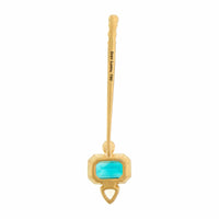 Suzy Landa 18K Yellow Gold Blue Zircon and Diamond Lolli Pendant