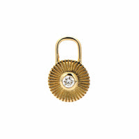 Three Stories 14K Yellow Gold Tiny Bezel Set Diamond Charm
