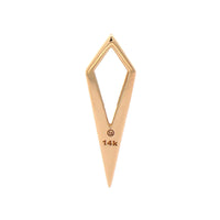 Three Stories 14K Yellow Gold Diamond Dagger Charm