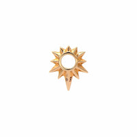 Three Stories 14K Yellow Gold Tiny Love Explosion Starburst Diamond Charm