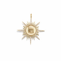 Sorellina 18K Yellow Gold Diamond Sun Motif Pendant