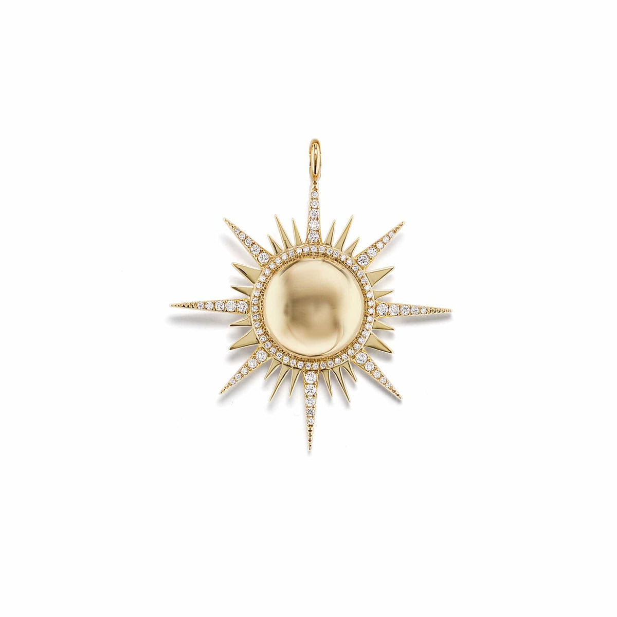 Sorellina 18K Yellow Gold Diamond Sun Motif Pendant