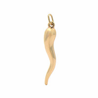 14K Yellow Gold Italian Horn Charm