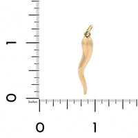 14K Yellow Gold Italian Horn Charm