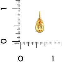 18K Yellow Gold Pear Shaped Imperial Topaz Charm