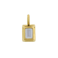 18K Yellow Gold Baguette Grey Spinel Charm