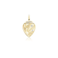 Sorellina 18K Yellow Gold Diamond Mini Guitar Pick Pendant