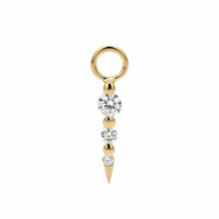 Three Stories 14K Yellow Gold Medium Sari Dagger Diamond Charm